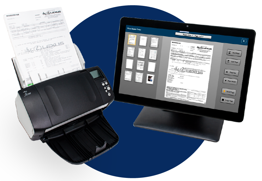 repair order document scanning station