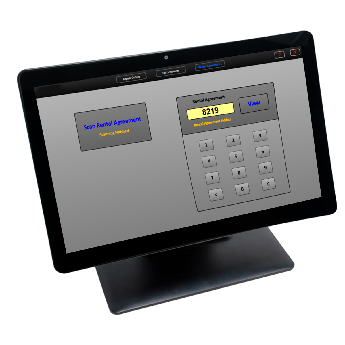 Rental Agreement Scanning Station